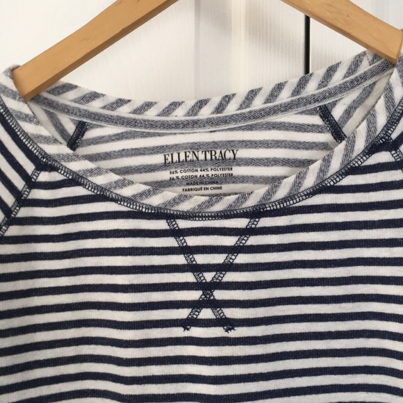 Ellen Tracy nautical stripes top - Picture 2 of 5